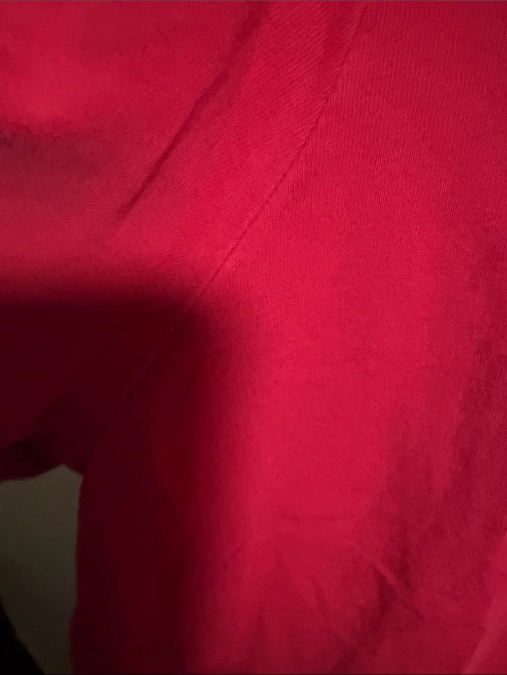 Lord & Taylor Bright Fuchsia V-Neck Short Sleeve Tee - Picture 3 of 8